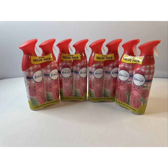 Febreze Air Freshener Lot 8 Total Spray Sweet Watermelon Vine Scent, 8.8oz - Picture 1 of 4